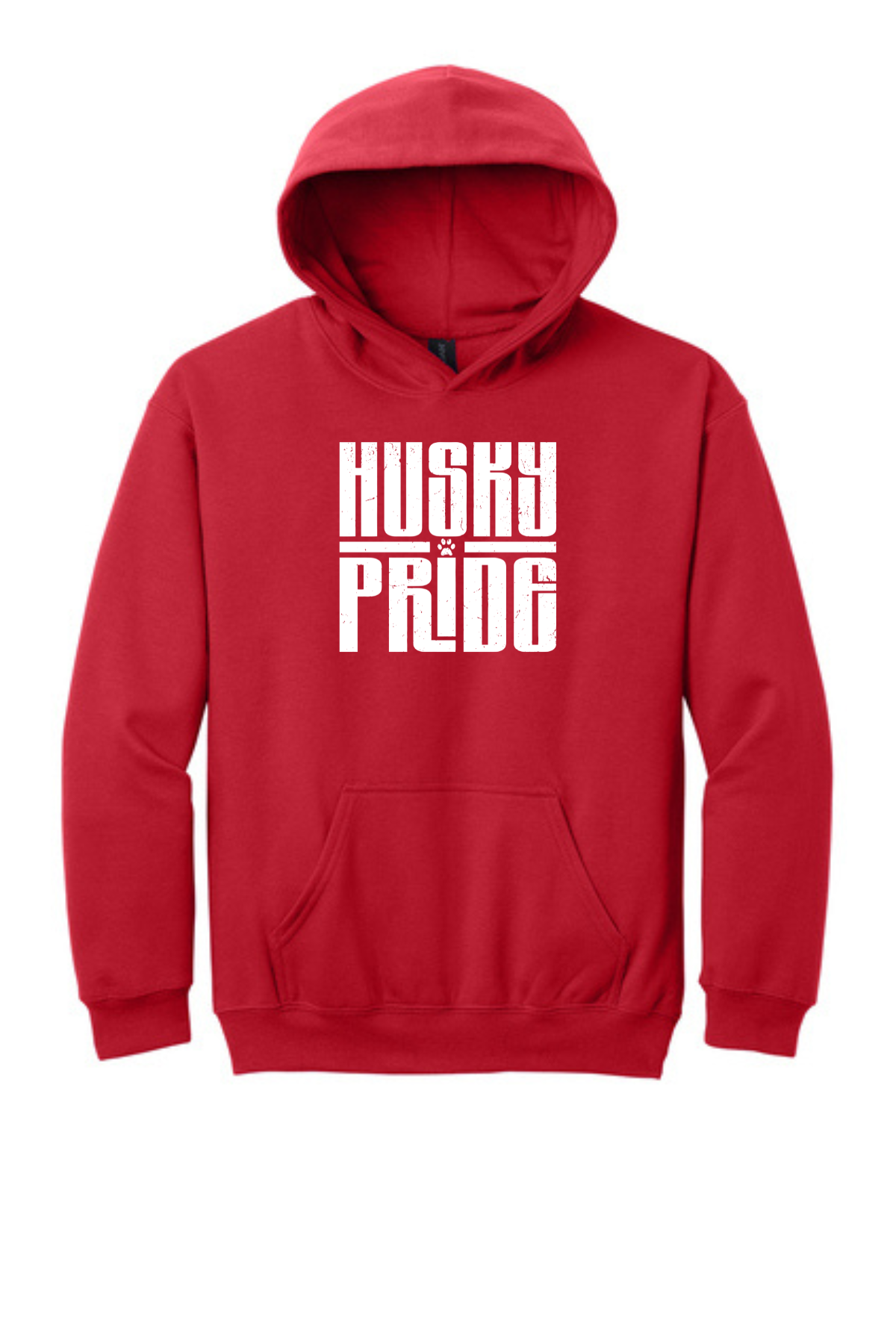 YOUTH RED HUSKY PRIDE HOODIE