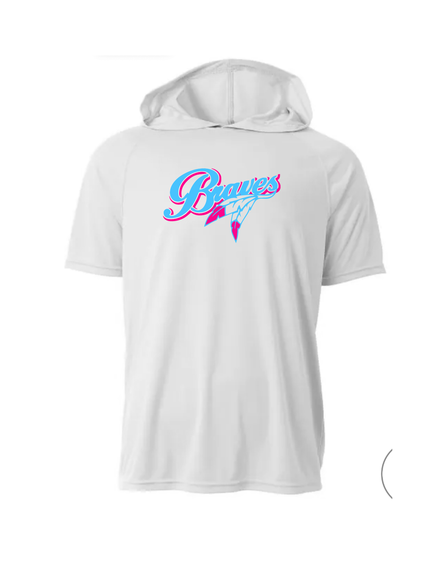 BRAVES HOODED SPORT Shirt *WHITE