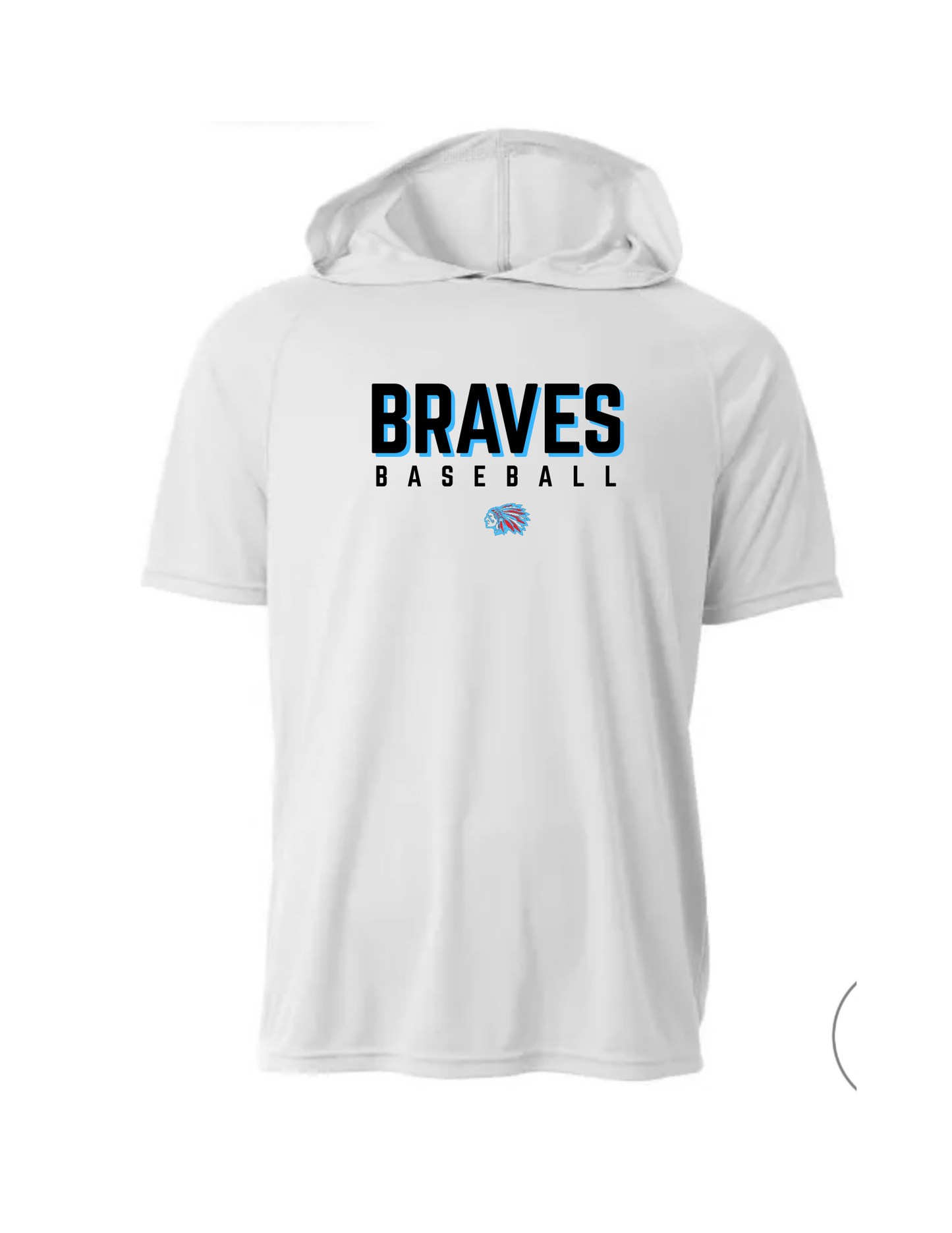 BRAVES HOODED SPORT Shirt *WHITE