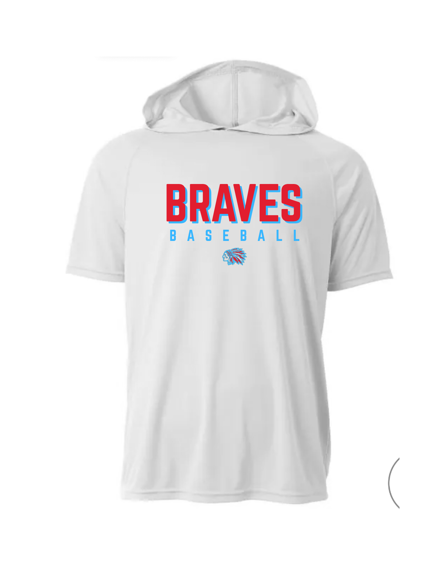 BRAVES HOODED SPORT Shirt *WHITE