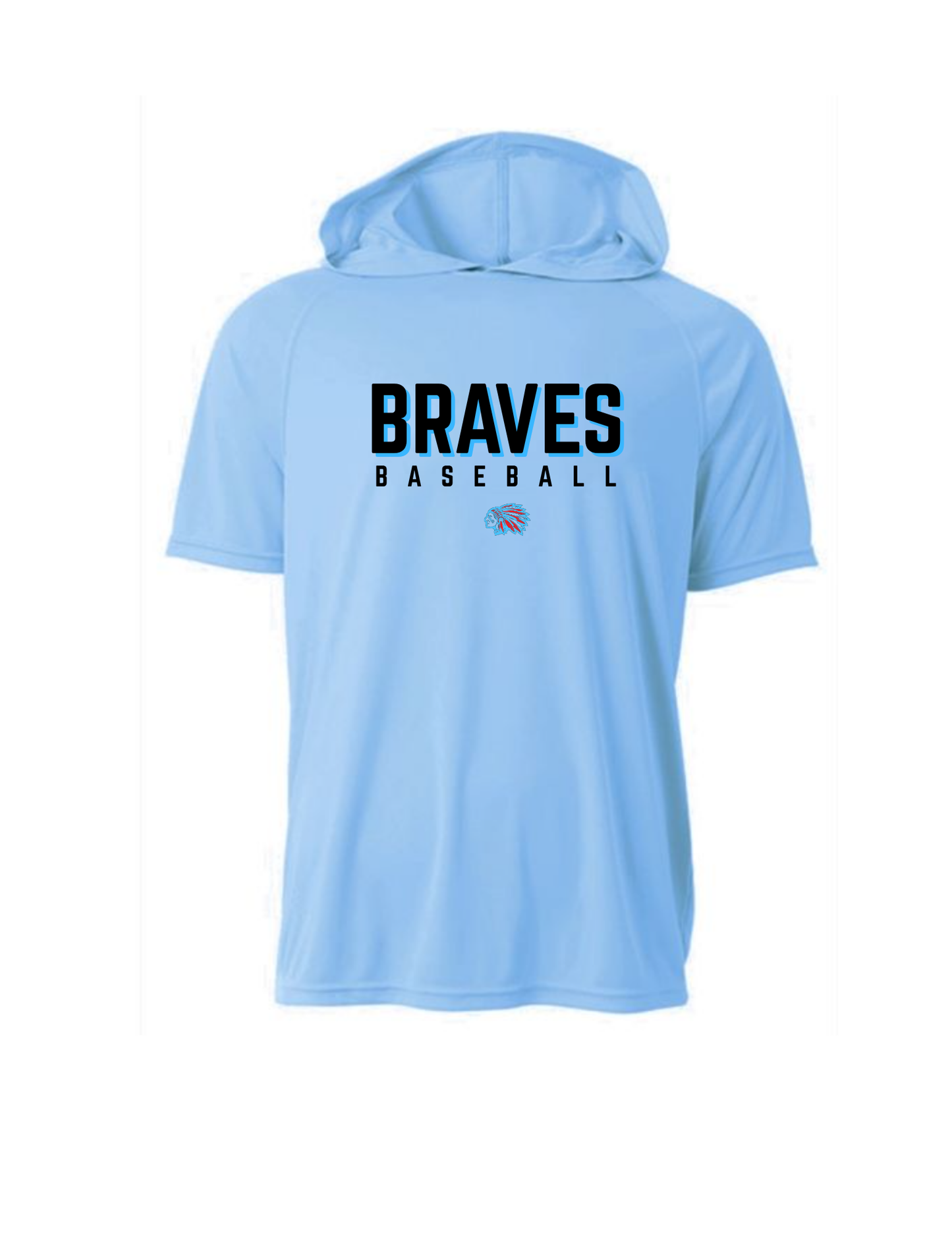 BRAVES HOODED SPORT Shirt BLUE