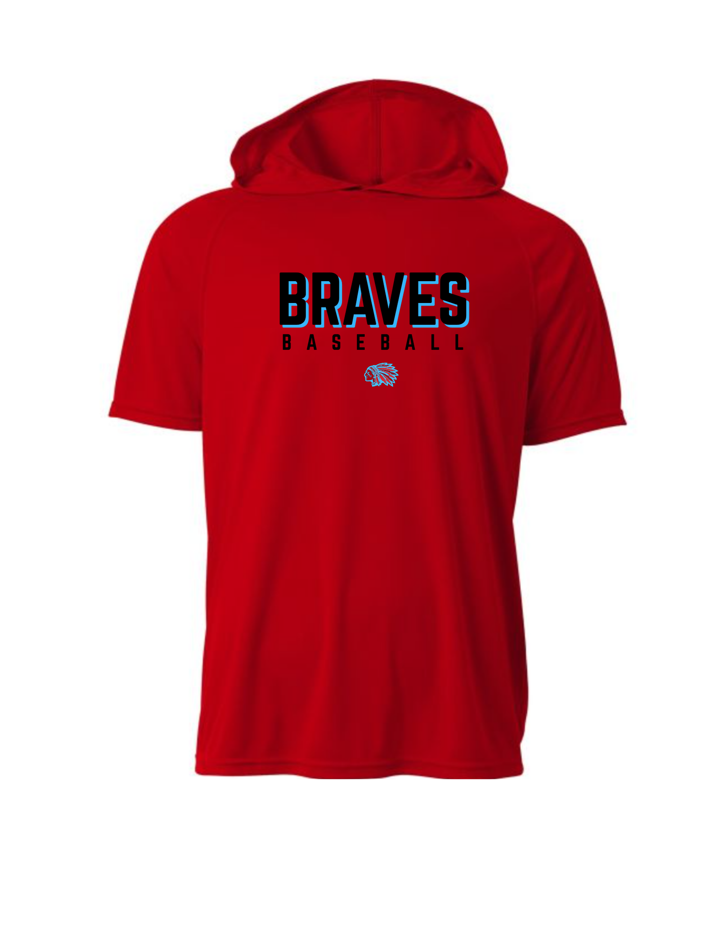 BRAVES HOODED SPORT Shirt RED
