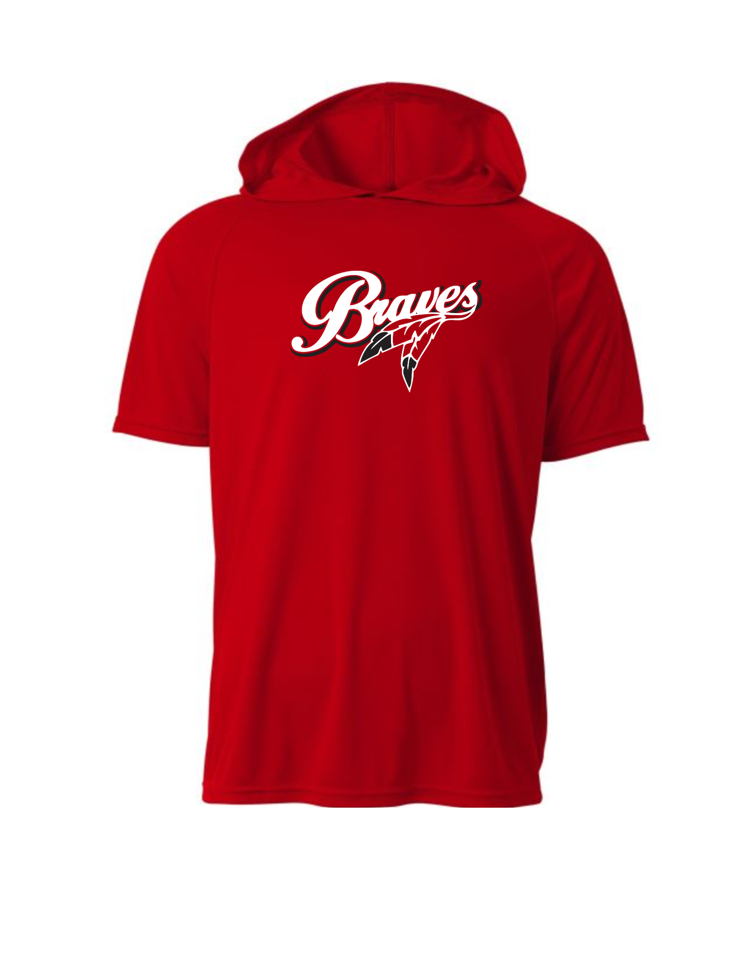 BRAVES HOODED SPORT Shirt RED