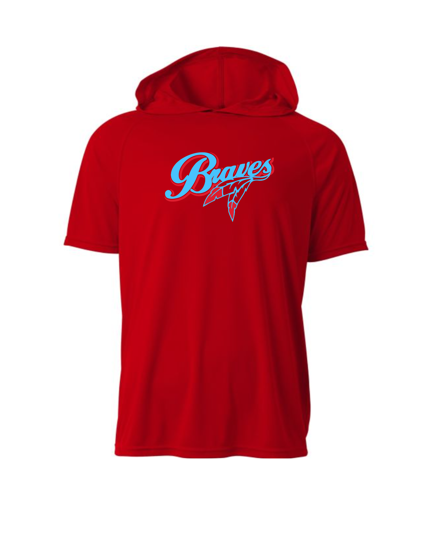 BRAVES HOODED SPORT Shirt RED