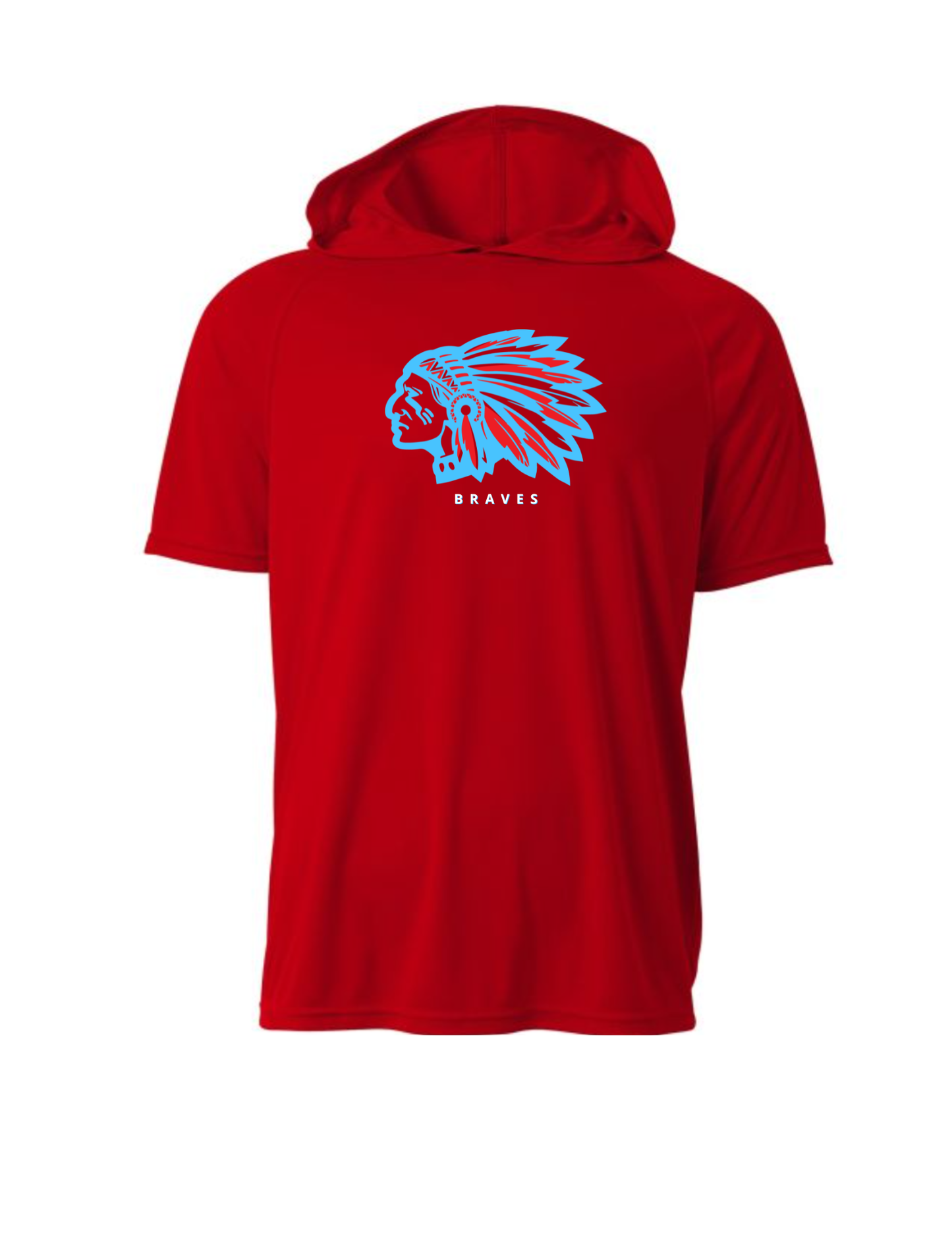 BRAVES HOODED SPORT Shirt RED