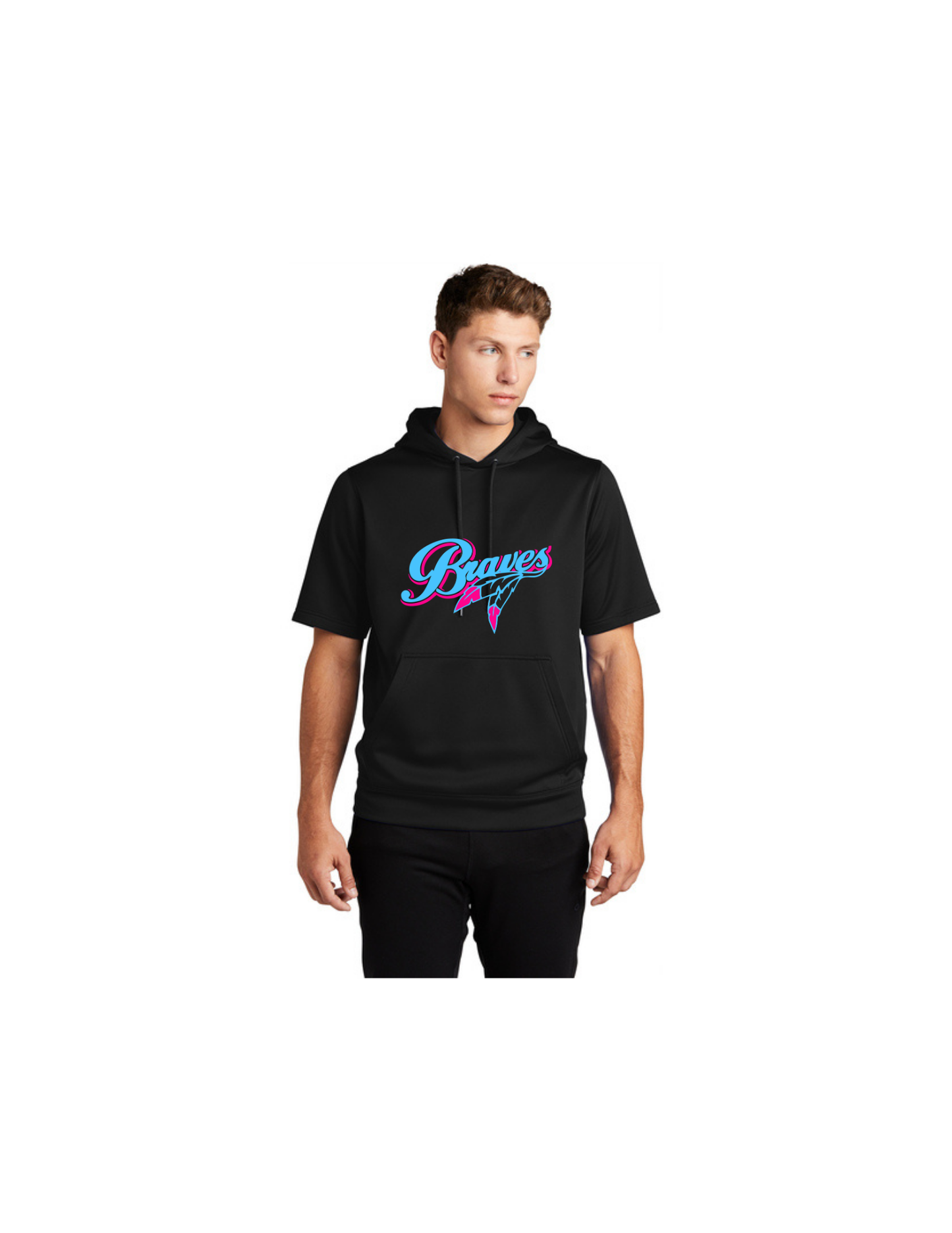BRAVES Short Sleeve Hooded FLEECE *options