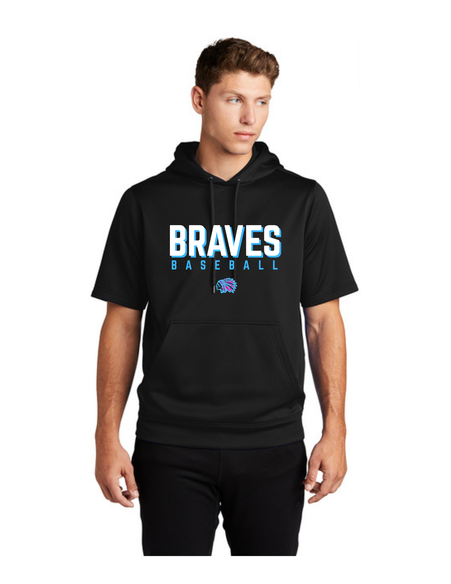 BRAVES Short Sleeve Hooded FLEECE *options