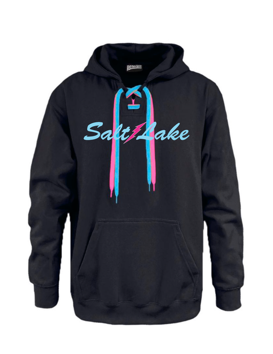 STORM BLACK Lace Up Hoodie