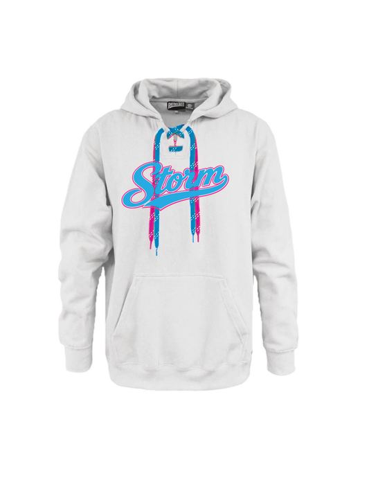 STORM WHITE Lace Up Hoodie
