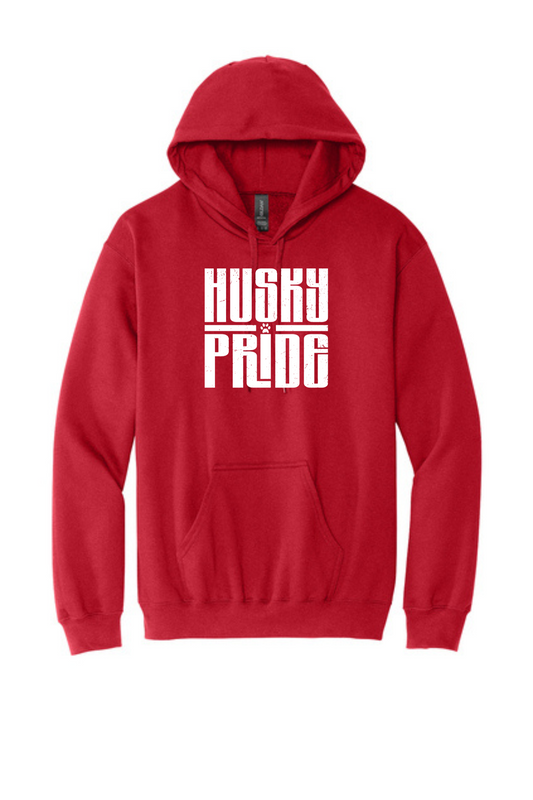 ADULT RED HUSKY PRIDE HOODIE