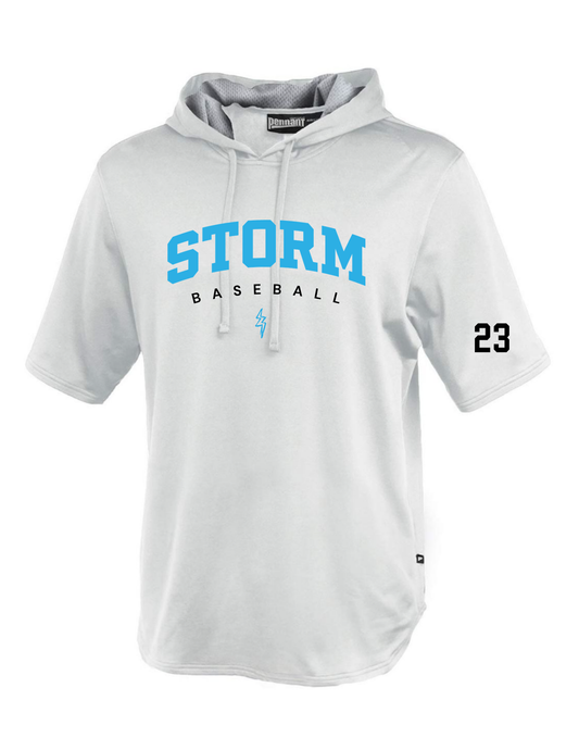 STORM BSBL # short sleeve warm up hoodie